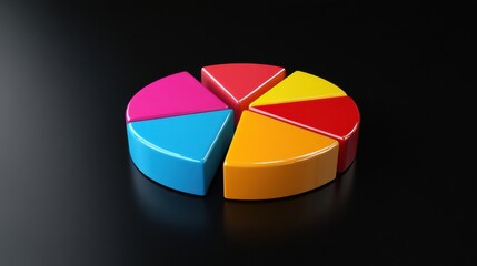 Fototapeta premium a pie chart with four sections of it