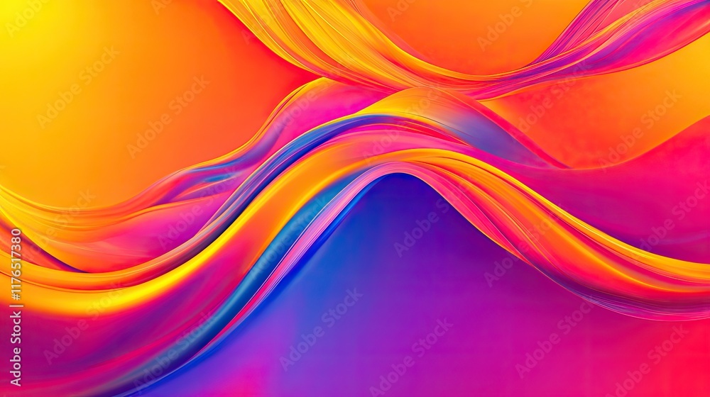 Fototapete Curved and flowing lines representing movement and fluidity, with room for adding a slogan or brand name in the center.