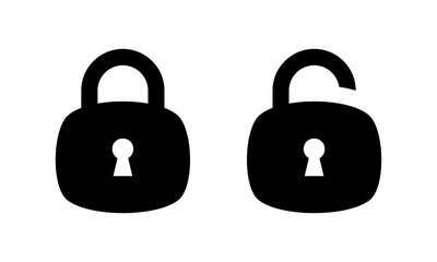 lock icon collection set locked icon symbol unlocked sign , security icon . open and closed padlock icon