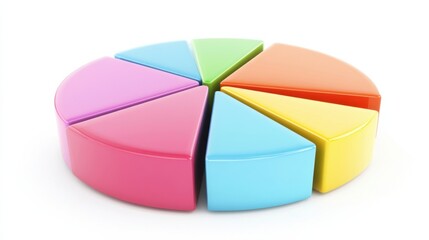 Obraz premium a pie chart with a few different colors