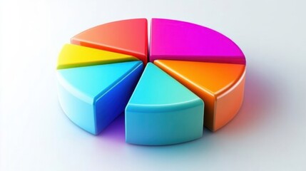 Obraz premium a colorful pie chart with four sections missing