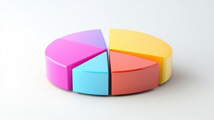 Obraz premium a pie chart with four sections of different colors