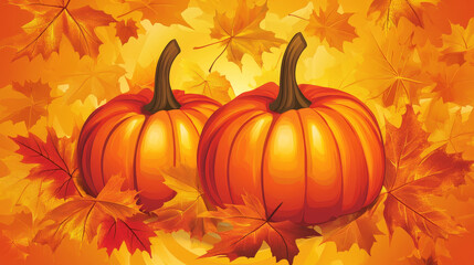 Autumn colorful leaves background for thanksgiving design. Jpeg version also available in gallery