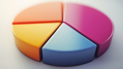 Obraz premium a pie chart with four sections of different colors