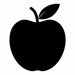 Elegant Black Apple Vector Art