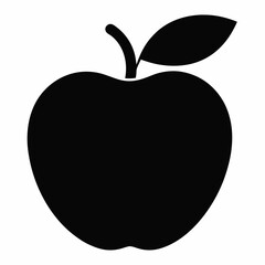 Elegant Black Apple Vector Art