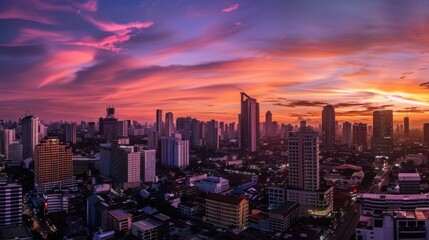 Fototapeta premium Panoramic Sunset View