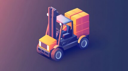 a forklift truck with a loader on it
