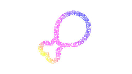 Icon drumstick is made up of LED square shapes. There are bright diodes and there are black dead diodes