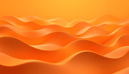 Obraz premium Waves of Warmth: Abstract Curved Forms in Vibrant Orange Tones Capturing Fluid Motion