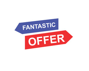 Fantastic offer web banner templates. ribbon banner, isolated on white background.
banner design vector illustration