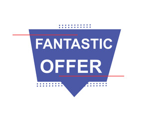 Fantastic offer web banner templates. ribbon banner, isolated on white background.
banner design vector illustration