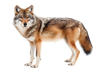 Obraz premium Wolf Isolated on White Background.
