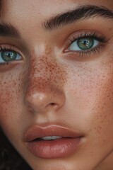 Fototapeta premium Woman with freckles