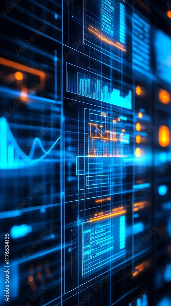 Poster Abstract High Tech Digital Interface with Graphs and Data Visualization : Generative AI