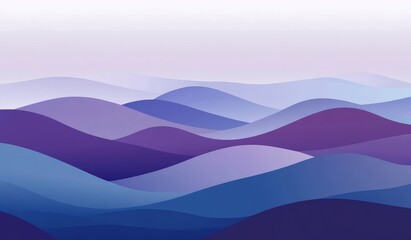 Fototapeta premium Abstract purple and blue mountain range landscape.
