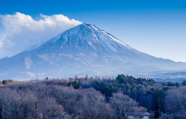 鳴沢村の富士山