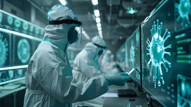 Virus research background.