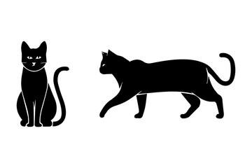 cat silhouette vector illustration