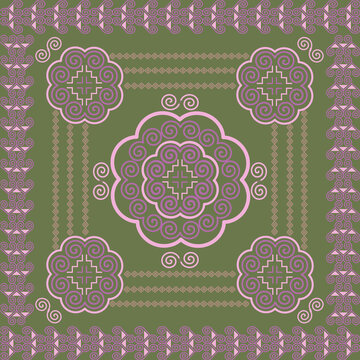 Hmong ethnic embroidery seamless pattern.