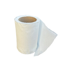 roll of paper isolated on white,White tissue paper roll isolate