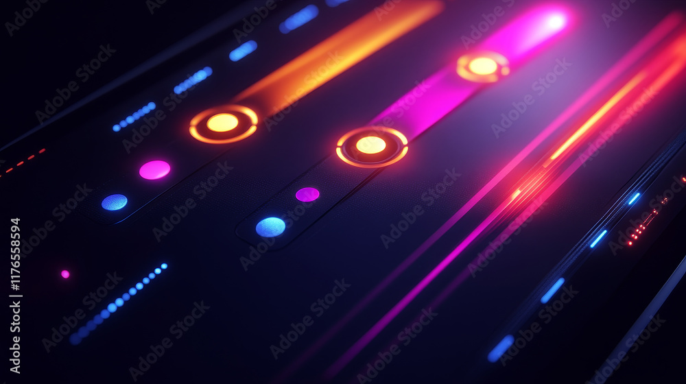 Poster hud futuristic loading bars, sci fi user interface and digital technology, vector screen ui. hud gam