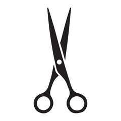 Simple Scissors Silhouette Vector Illustration for Design