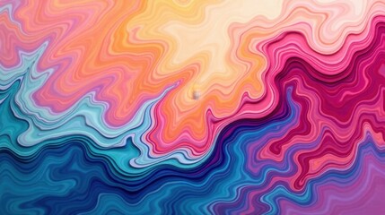 Fototapeta premium Abstract Swirling Vibrant Hues A Captivating Display of Colorful, Fluid Organic Shapes and Patterns