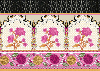 Energetic designs Border ideal for statement fashion, bold wall art, and decorative textiles.