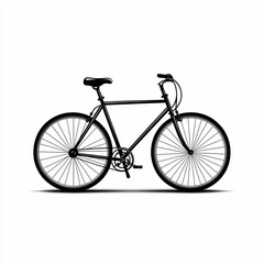 Side view of a classic bicycle silhouette.