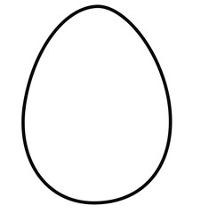 Cute cartoon hand drawn vector egg coloring page.