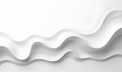 Abstract White Background with white Waves and Smooth Digital Flow, High Quality Wallpaper Design, Generative Ai