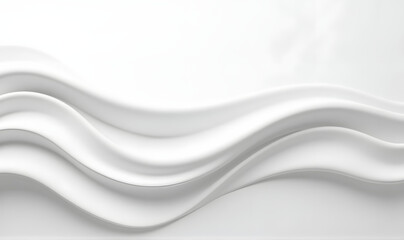 Obraz premium Abstract White Background with white Waves and Smooth Digital Flow, High Quality Wallpaper Design, Generative Ai