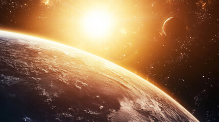 Naklejka premium Biotech innovations in space exploration, with researchers developing sustainable life-support systems for interstellar missions