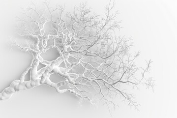 Fototapeta premium Elegance of a white fractal tree: a mesmerizing natural abstraction