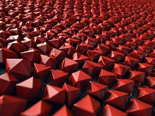 Fototapeta premium Dynamic And Luxurious Red Low Poly Abstract Background With Geometric Triangles