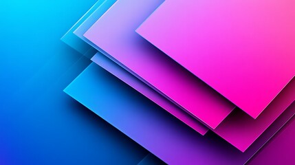 Abstract Blue Pink Gradient Geometric Shapes Design