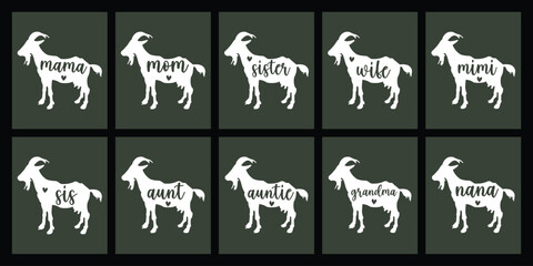 Goat family t shirt design