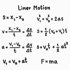 linear motion physics law illustrations