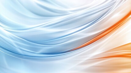 Abstract dynamic swirls with blue and orange hues creating fluid, flowing background