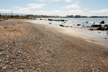 Riverton Gemstone Beach on a Sunny Day, Stunning Coastal Views
