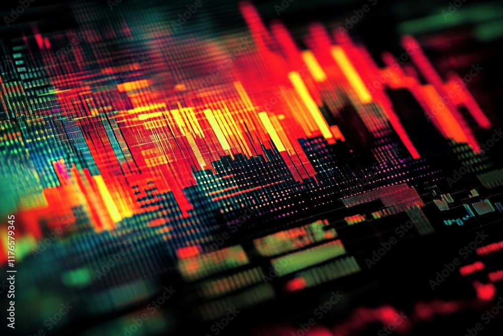 Poster Abstract Colorful Sound Wave Data Visualization with Digital Technology : Generative AI