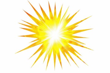 Fototapeta premium Radiant silhouetted figure surrounded by yellow starburst light