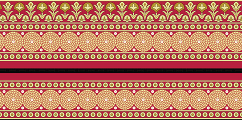 Traditional Japanese geometric Borders motifs, ideal for festive designs, wallpapers, and textiles.