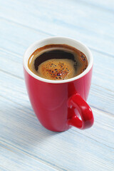 Coffee in red cup