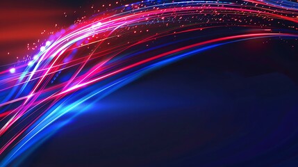 Patriotic Light Trails Dynamic and vibrant patriotic light trails against a blank background