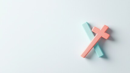 Fototapeta premium A simple, minimalist design of a green checkmark and a red cross against a clean white background, representing the clarity and decisiveness of a binary choice.