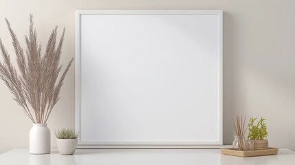 Frame mockup interior, 3d render