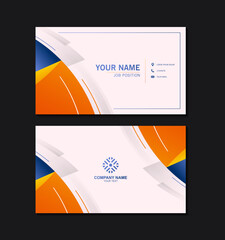 Naklejka premium Modern wave abstract business card