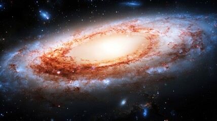 Naklejka premium Green, brown frogs near water lilies in pond